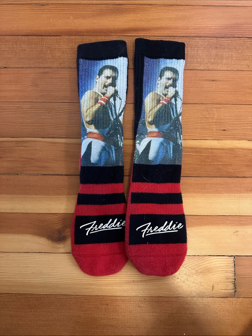 Signature Red & Black Graphic Crew Socks